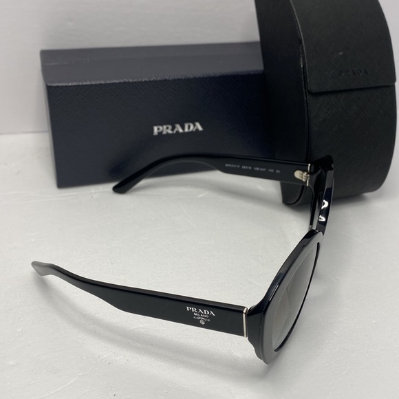 New - PRADA SPR 01Y 1AB-0A7 round frame with grey gradient lenses  Sunglasses - Picture 5 of 12